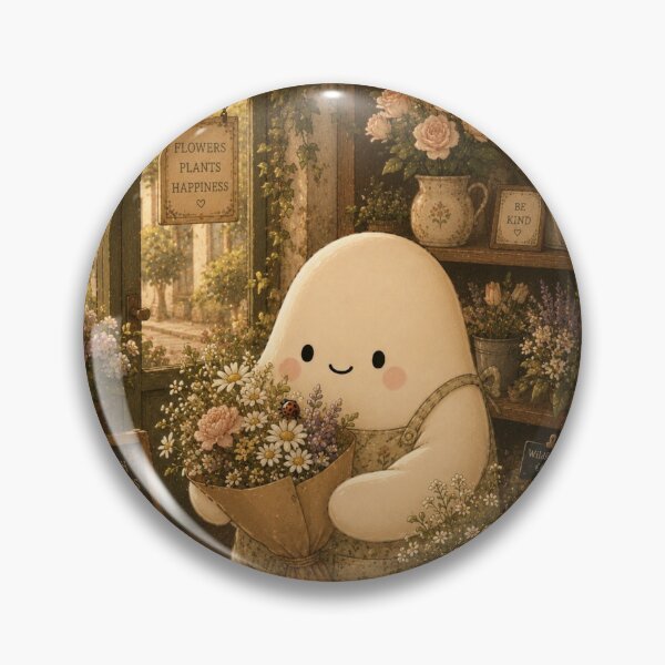 Item preview, Olvi at the Flower Shop | Cozy Florist & Cottagecore Illustration designed and sold by BarelySorted.