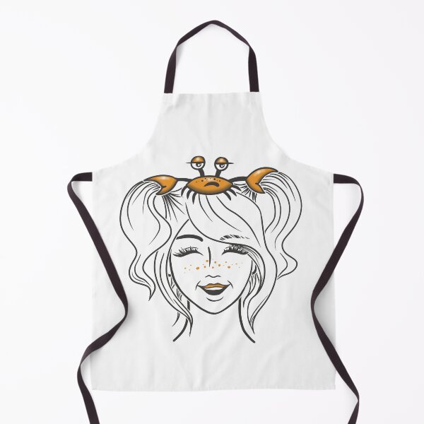 Item preview, Cute Girl Crab Line Art Illustration, Minimal Kawaii Ocean Artwork designed and sold by Samaya-.