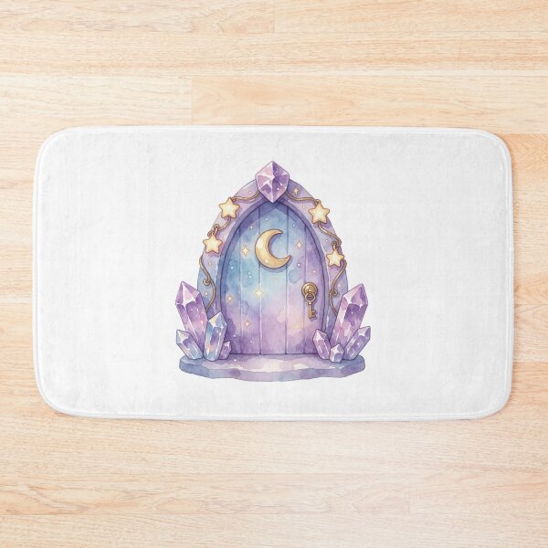 Artikelvorschau, Crystal Moon Door Sticker | Celestial Fantasy Decor entworfen und verkauft von AillustriaAK.