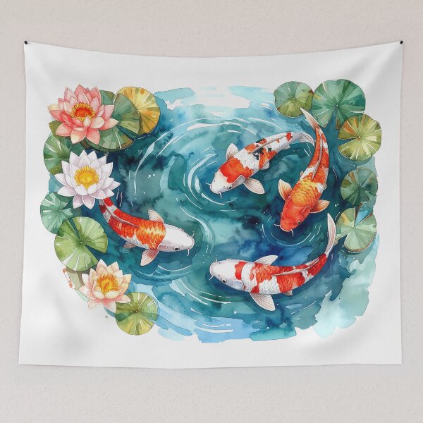 Item preview, Watercolor Koi Fish Design designed and sold by BetweenForms.