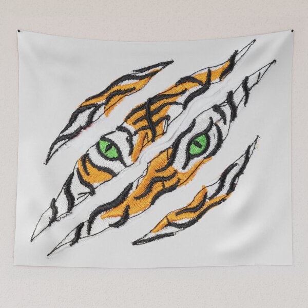 Item preview, claw-like shapes with orange and black tiger stripes  designed and sold by 123ks.