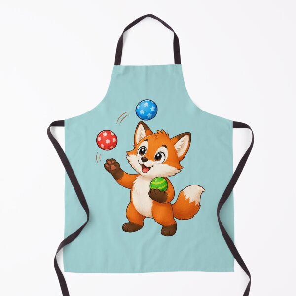 Item preview, Cute Juggling Fox Juggling Colorful Balls Cartoon designed and sold by Seculinator.