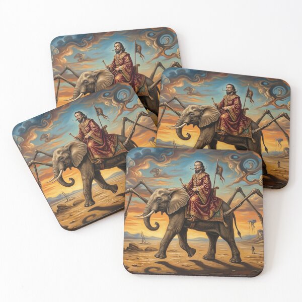 Item preview, Salvador Dali Surreal Elephant Melting Clocks Art designed and sold by Plumcharmeurs.