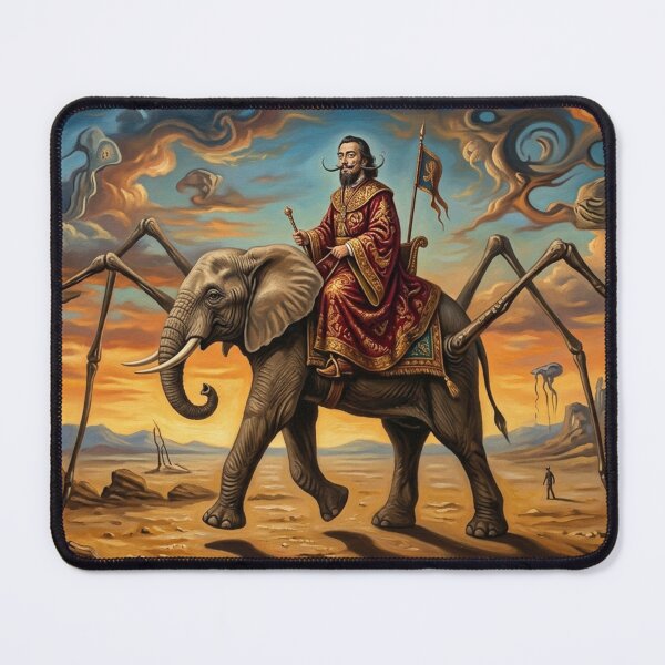 Item preview, Salvador Dali Surreal Elephant Melting Clocks Art designed and sold by Plumcharmeurs.