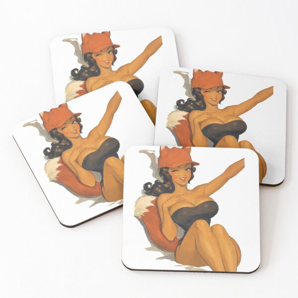 Item preview, Retro Fox Girl Pinup – Vintage Cartoon Inspired Glamour Art designed and sold by Cosplayvintage.