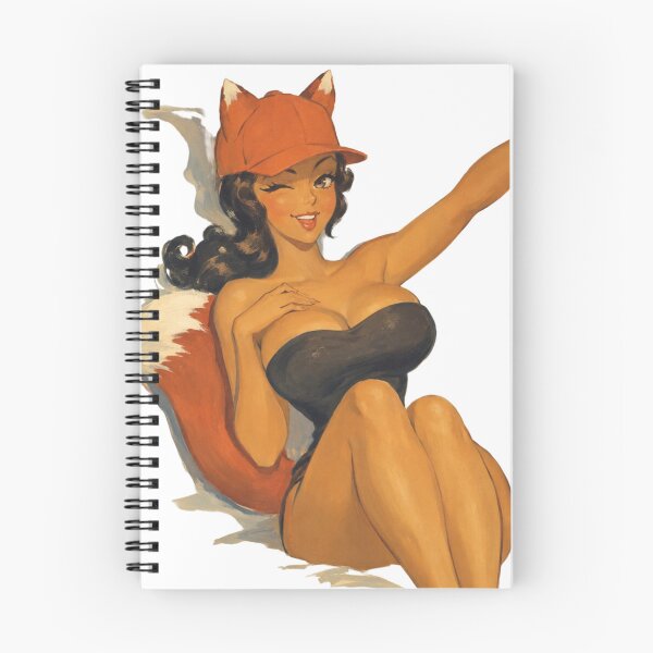 Item preview, Retro Fox Girl Pinup – Vintage Cartoon Inspired Glamour Art designed and sold by Cosplayvintage.