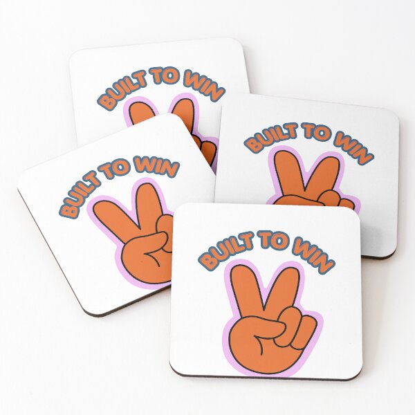 Item preview, Built to Win Peace Sign Sticker | Motivational Hand Gesture | Bold Gen Z Aesthetic designed and sold by Cozy Art Studio.