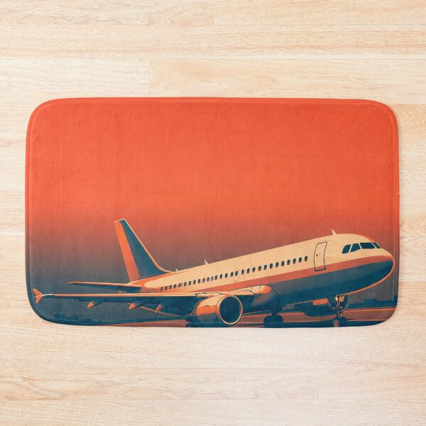 Item preview, Commercial Airliner Sunset Runway Illustration designed and sold by EMairplanes.