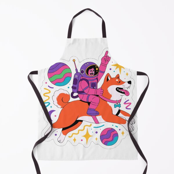 Item preview, Astronaut Riding a Shiba Inu Sticker designed and sold by inkfusionhub99.