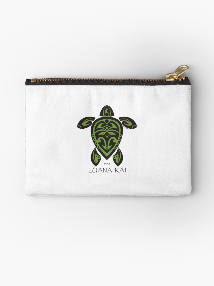 Surf Hawaiian Turtle Honu Unisex Canvas Coin Purse Wallet Coin Purse Canvas Zipper Wallet