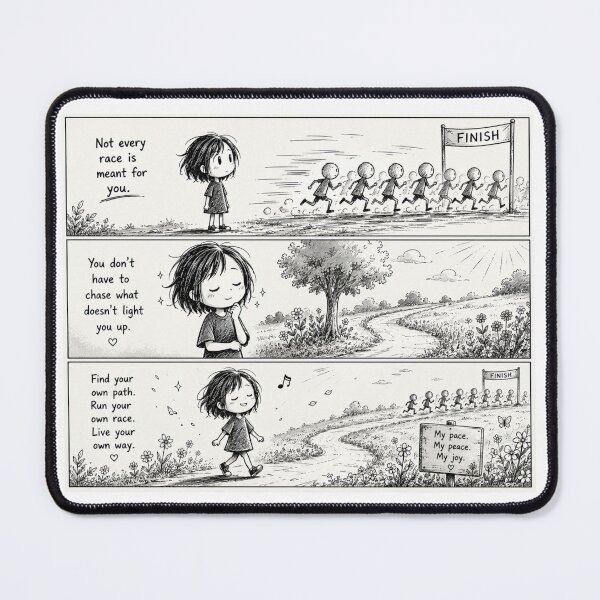 Item preview, Not Every Race Is Meant for You | Inspirational Mental Health Quote | Self Love & Mindfulness Aesthetic | Motivational Minimalist Comic Design designed and sold by sumodesign.