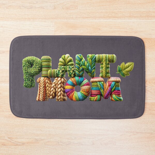 Item preview, Colorful Knitted Plant Mom Typography designed and sold by MegaNovaArt.