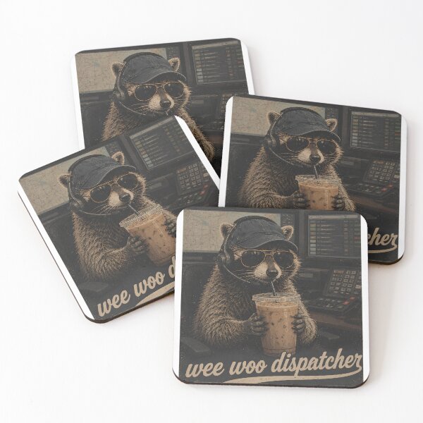 Item preview, Dispatcher Raccoon Funny 911 Operator Siren Sound Art  designed and sold by VGAfanatic.