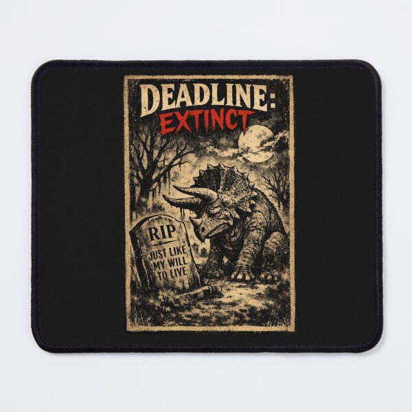 Item preview, Deadline Extinct Triceratops Funny Office Poster designed and sold by Print Loft.