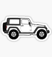 White Jeep Sticker