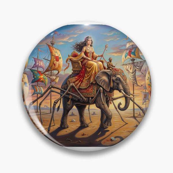 Item preview, Surreal Queen Riding Giant Spider Elephant Dali Style designed and sold by Plumcharmeurs.