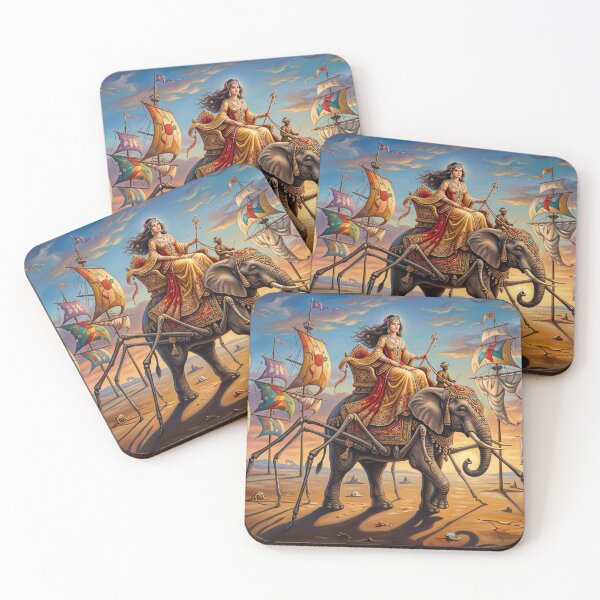 Item preview, Surreal Queen Riding Giant Spider Elephant Dali Style designed and sold by Plumcharmeurs.