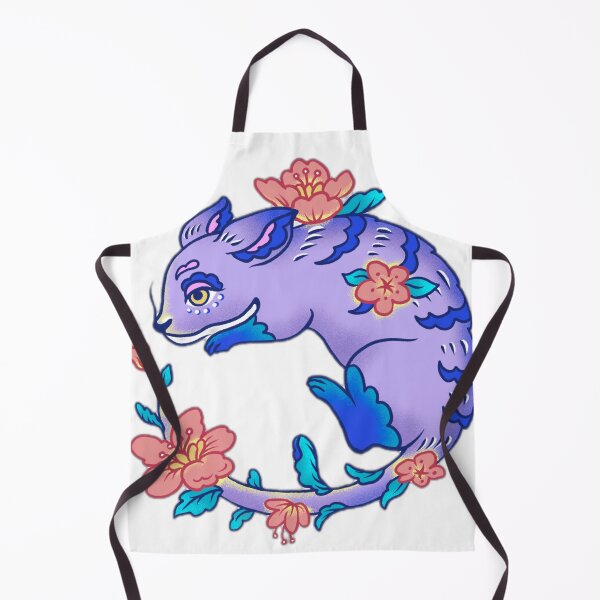 Item preview, Cute Purple Cat with Floral Accents designed and sold by DailyDoodlesBySumbul.