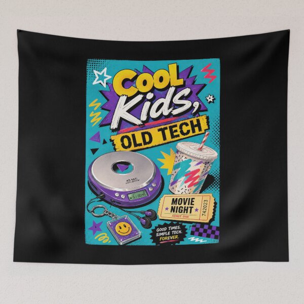 Item preview, Cool Kids, Old Tech designed and sold by Sketchlegacy.