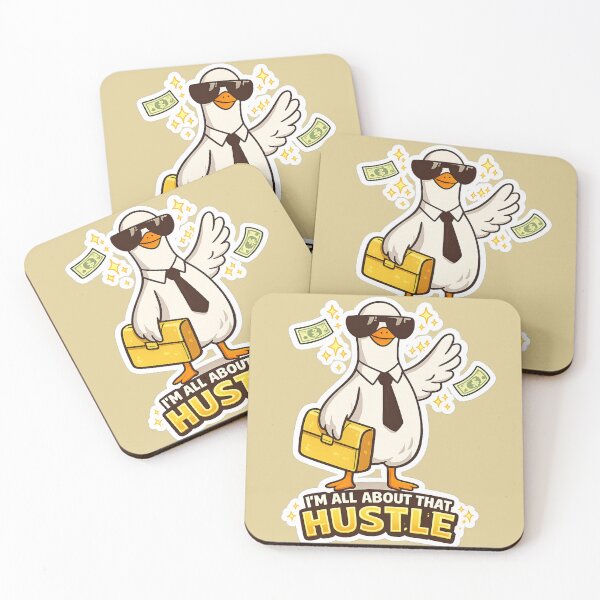 Item preview, Funny Hustle Goose Sticker | I'm All About That Hustle | Motivational Goose Meme | Boss Goose | Entrepreneur Humor | Cute Business Duck Sticker designed and sold by sumodesign.