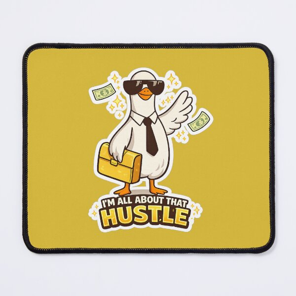Item preview, Funny Hustle Goose Sticker | I'm All About That Hustle | Motivational Goose Meme | Boss Goose | Entrepreneur Humor | Cute Business Duck Sticker designed and sold by sumodesign.