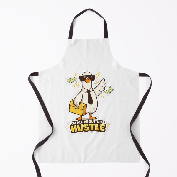 Item preview, Funny Hustle Goose Sticker | I'm All About That Hustle | Motivational Goose Meme | Boss Goose | Entrepreneur Humor | Cute Business Duck Sticker designed and sold by sumodesign.
