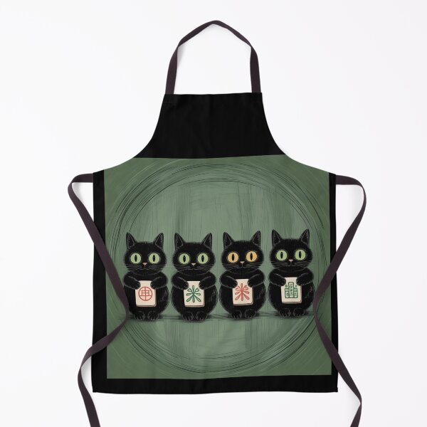 Item preview, Four Black Cats Holding Lucky Tiles designed and sold by DariaOltes.