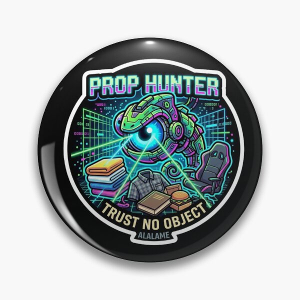 Item preview, Prop Hunter Trust No Object - Cyberpunk Gaming Seeker Sticker designed and sold by alalame.