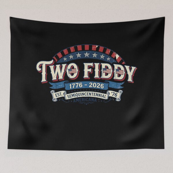 Item preview, Retro Sunset Two Fiddy 250th Anniversary USA designed and sold by OliviaHayesArt.