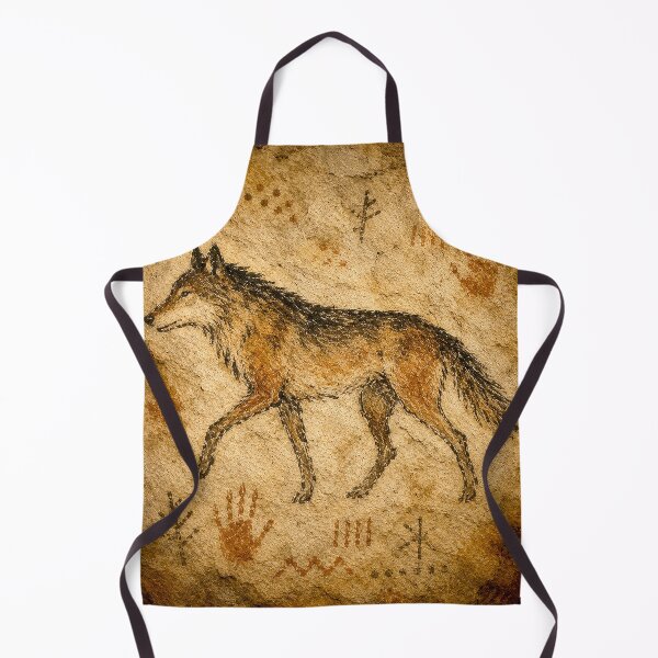 Item preview, Ancient Cave Wolf Spirit – Prehistoric Rock Art Style designed and sold by alw951.