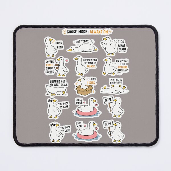 Item preview, Funny Goose Sticker Pack | Goose Mode Always On | Cute Goose Meme Collection | Honk Goose Stickers | Funny Animal Stickers | Water Bottle & Laptop Decals designed and sold by sumodesign.