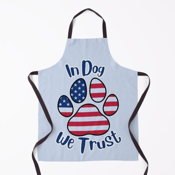 Item preview, In DOG we trust flag paw print (blue) designed and sold by Doodles Down South.