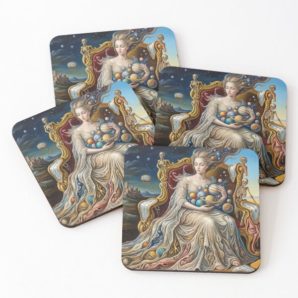 Item preview, Cosmic Universe Goddess Surrealism Melting Clocks designed and sold by Plumcharmeurs.