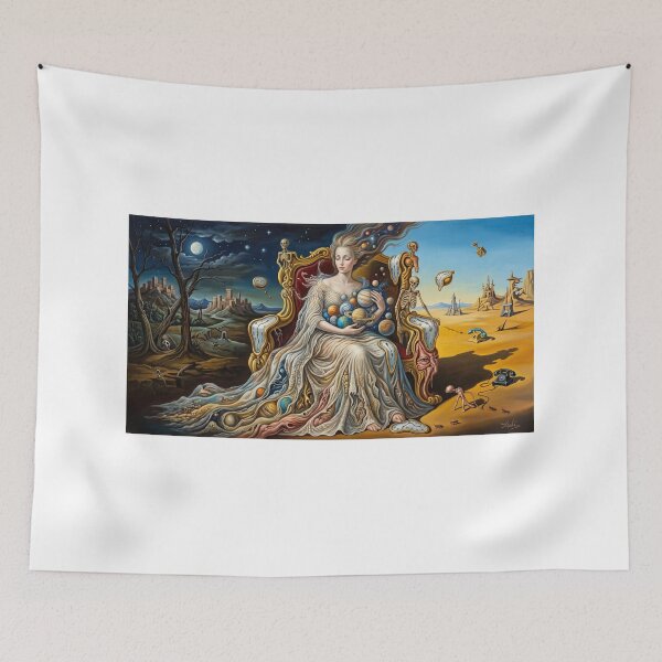 Item preview, Cosmic Universe Goddess Surrealism Melting Clocks designed and sold by Plumcharmeurs.