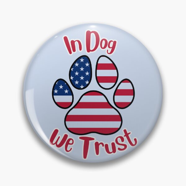 Item preview, In DOG we trust flag paw print (red) designed and sold by Doodles Down South.
