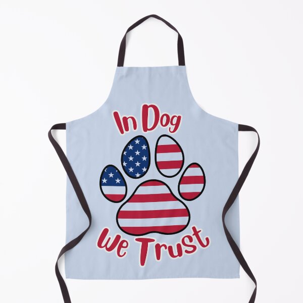 Item preview, In DOG we trust flag paw print (red) designed and sold by Doodles Down South.