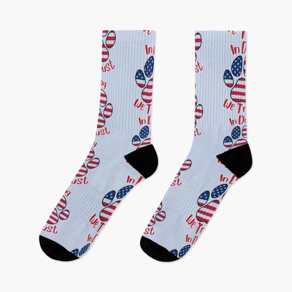 Item preview, In DOG we trust flag paw print (red) designed and sold by Doodles Down South.