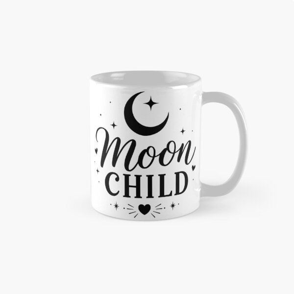 Item preview, Moon Child Celestial Typography – Crescent Moon and Stars Boho Design designed and sold by PnrArtDesign.