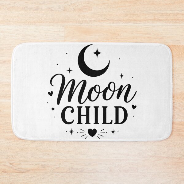 Item preview, Moon Child Celestial Typography – Crescent Moon and Stars Boho Design designed and sold by PnrArtDesign.