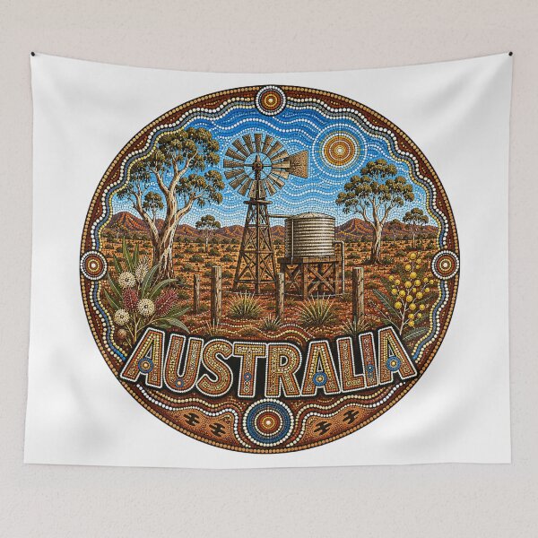 Item preview, Indigenous-Inspired Australian Art designed and sold by Holiday-Hunter.