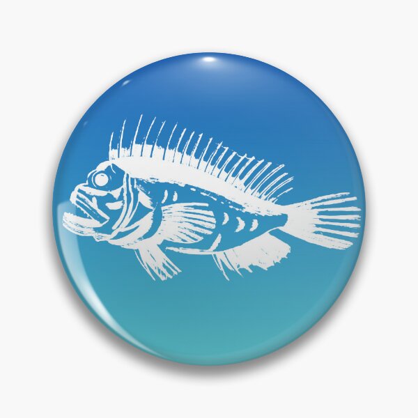 Item preview, Grey stingfish - blue background designed and sold by HeathWayPrints.