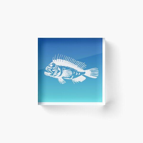 Item preview, Grey stingfish - blue background designed and sold by HeathWayPrints.