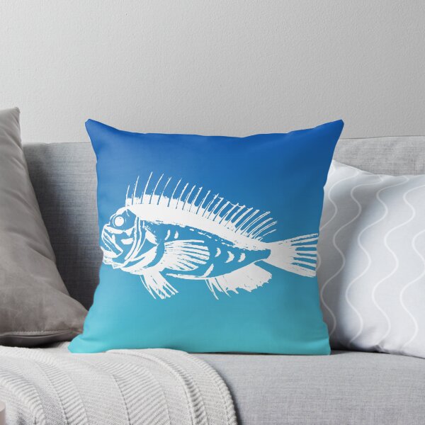 Item preview, Grey stingfish - blue background designed and sold by HeathWayPrints.