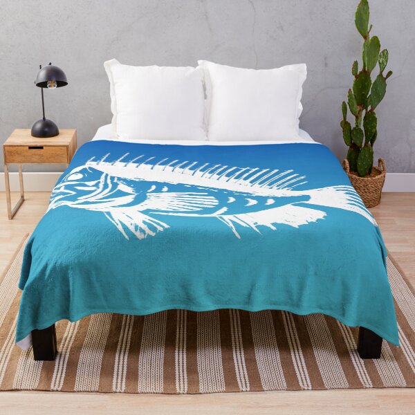Item preview, Grey stingfish - blue background designed and sold by HeathWayPrints.