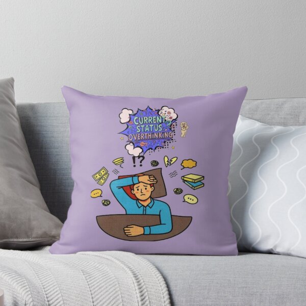 Item preview, Current Status Overthinking Pop Art Bedtime Anxiety Design designed and sold by Miheerala.