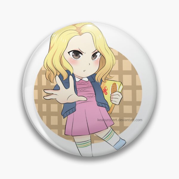 Item preview, Eleven Chibi with Eggo Waffle Cute Anime Fan Art designed and sold by Lilith.3x313 Vault.