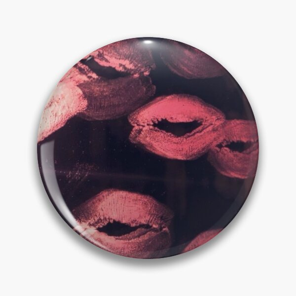 Item preview, Neon Pink Lipstick Kisses Cyber Grunge Pattern designed and sold by SarvynStudio.