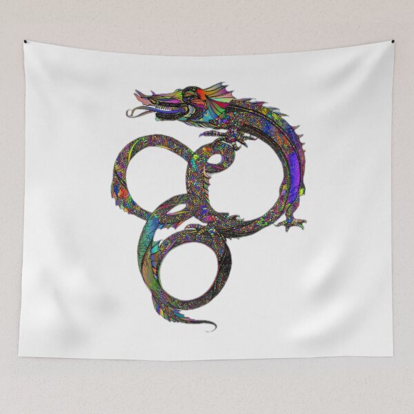Item preview, Intricate Colorful Dragon Illustration designed and sold by DailyDoodlesBySumbul.