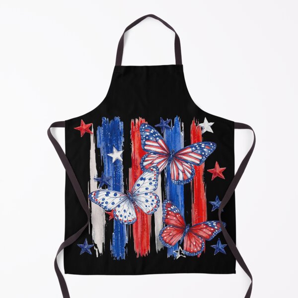 Item preview, Patriotic Watercolor Butterflies with Red White and Blue Stars designed and sold by DariaOltes.