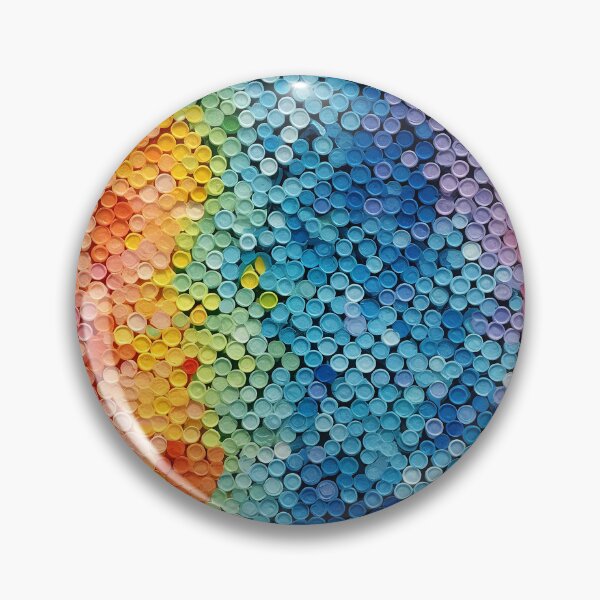 Item preview, Rainbow Bottle Cap Circle Mosaic Seamless Photo Texture designed and sold by DigitaICraft.